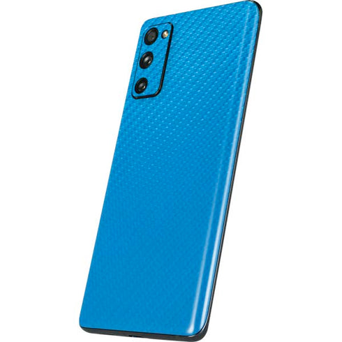 Blue Carbon Fiber Specialty Material Galaxy S20 Fan Edition Skin